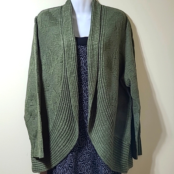 Alia Green Knit Sweater XL - Picture 1 of 5